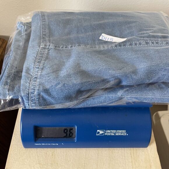 Vintage Embroidered Sunflower Cat Bird Button Front Short Sleeve Denim Shirt Med - Picture 14 of 14